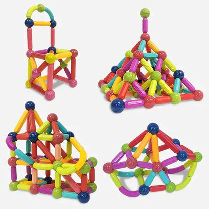 Magnetni set štapića i kugli za kreativnu igru i učenje