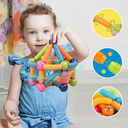 Magnetni set štapića i kugli za kreativnu igru i učenje